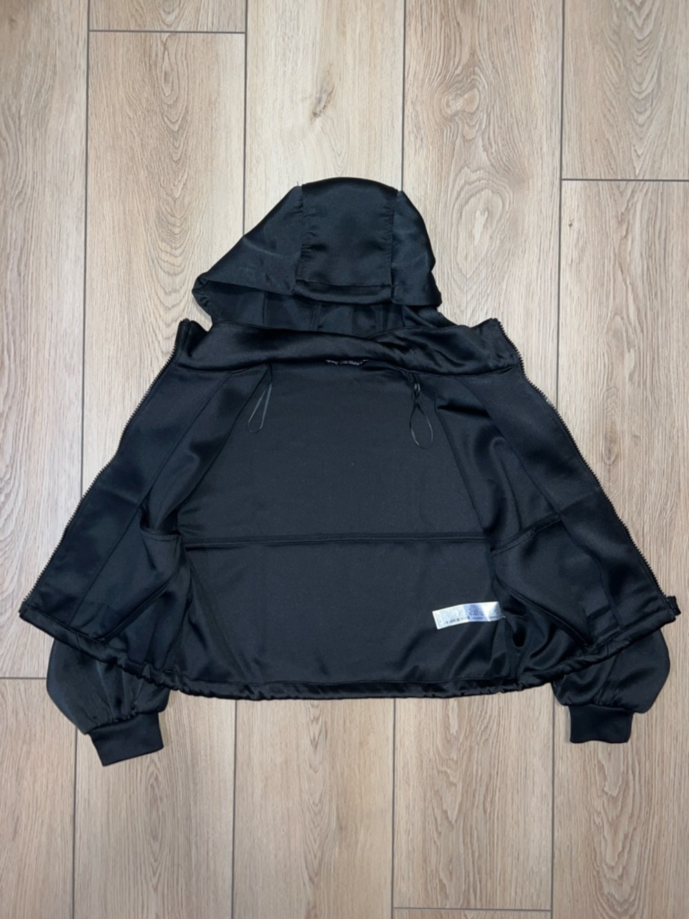 Zara Women’s Cropped Hooded Bomber Jogger Jacket - Picture 8 of 16